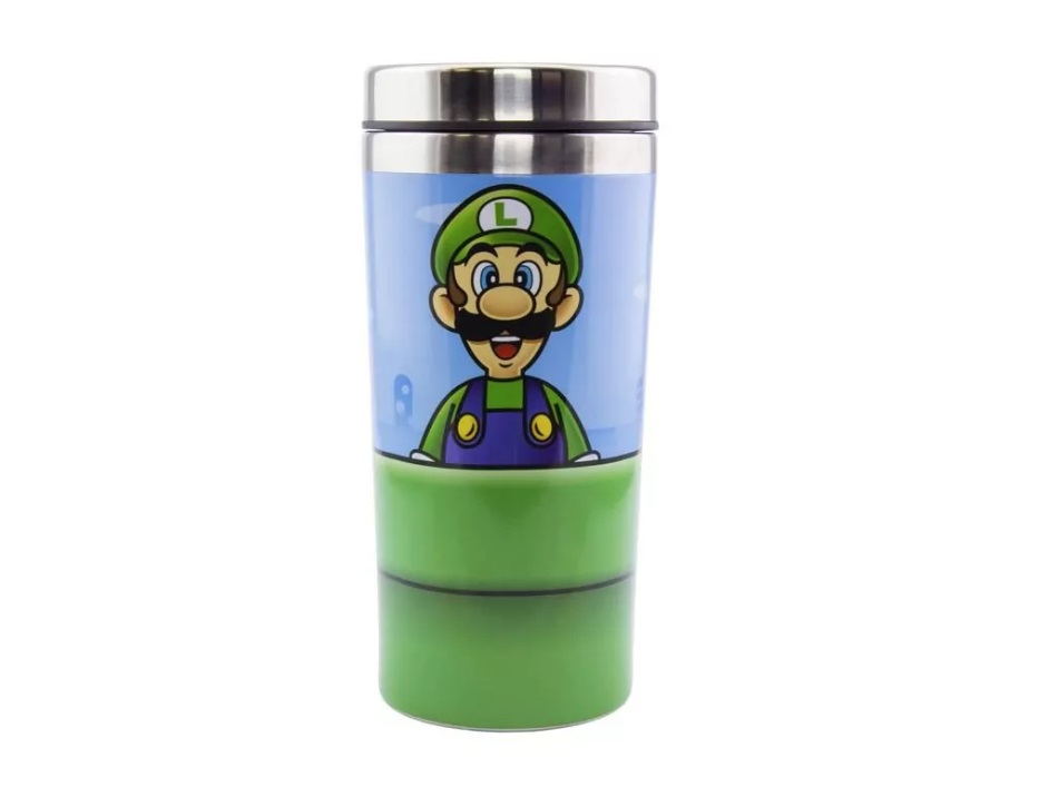 Paladone Tazza da Viaggio Super Mario Warp Pipe - Acciaio Inossidabile, 450 ml, Mantiene le Bevande Calde e Fredde, Design Ufficiale Nintendo