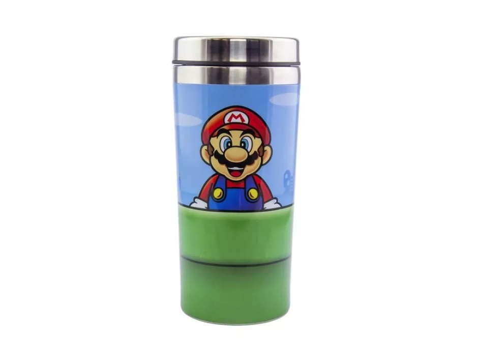 Paladone Tazza da Viaggio Super Mario Warp Pipe - Acciaio Inossidabile, 450 ml, Mantiene le Bevande Calde e Fredde, Design Ufficiale Nintendo
