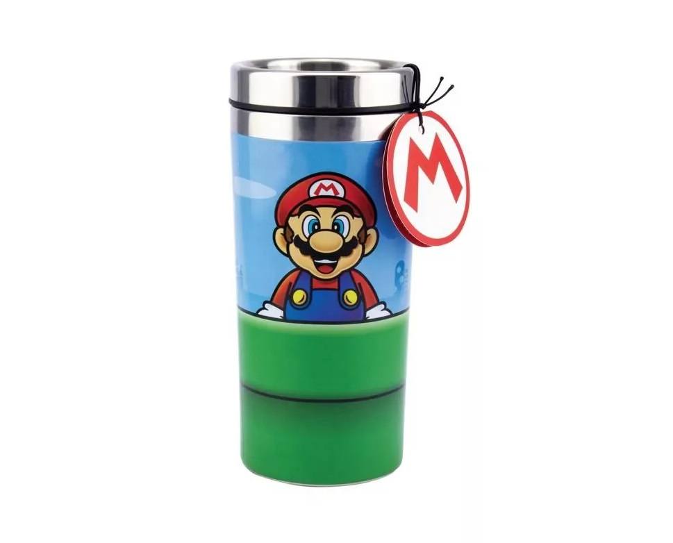 Paladone Tazza da Viaggio Super Mario Warp Pipe - Acciaio Inossidabile, 450 ml, Mantiene le Bevande Calde e Fredde, Design Ufficiale Nintendo