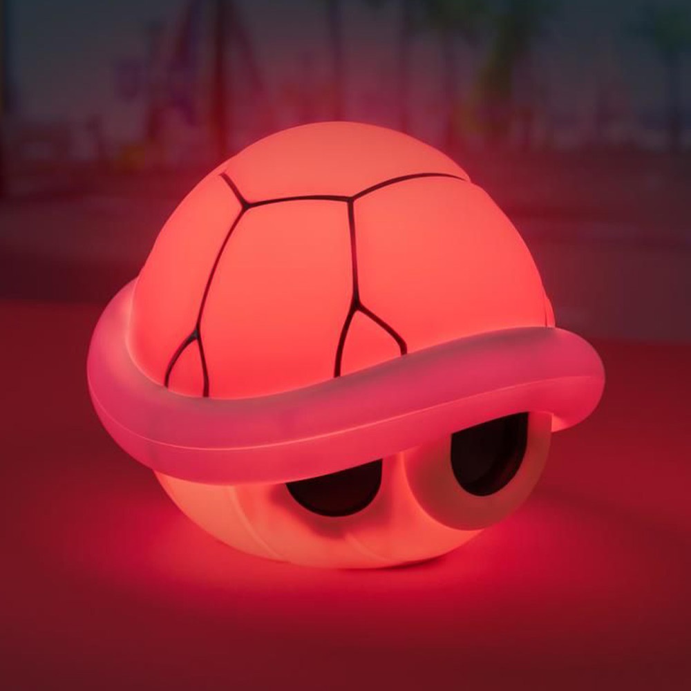 Paladone Guscio Rosso Super Mario - Lampada con Suono Ufficiale di Mario Kart, Decorazione Gaming