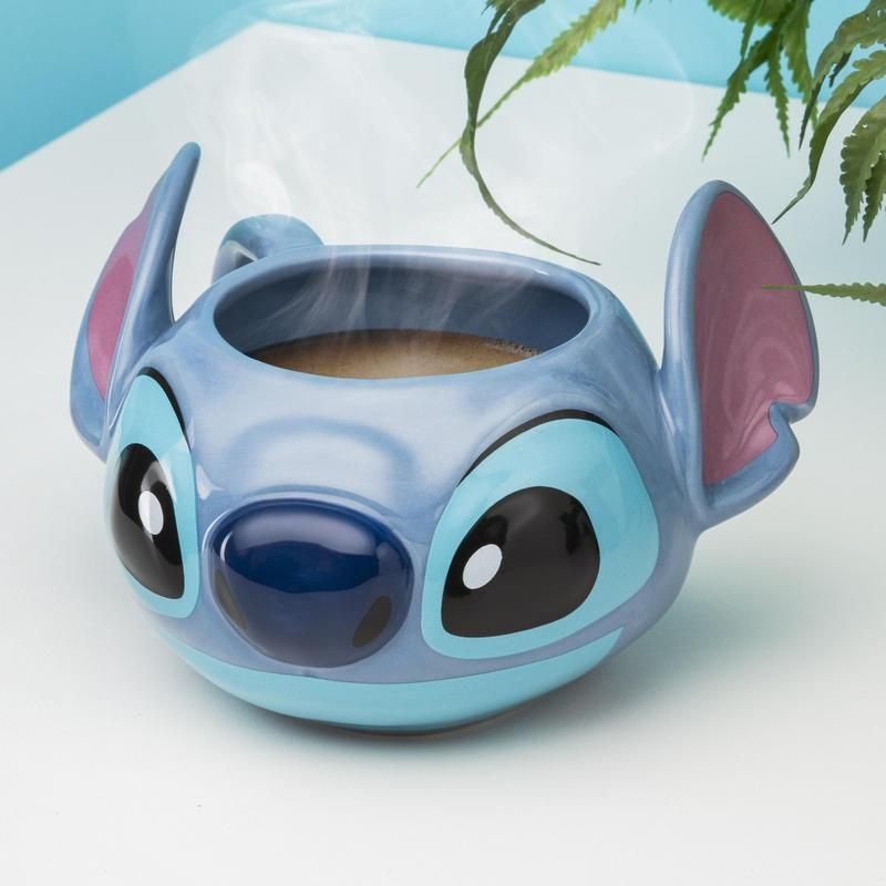 Paladone Tazza Stitch in Ceramica Dipinta a Mano - Tazza Sagomata 450ml - Regalo per Fan Disney