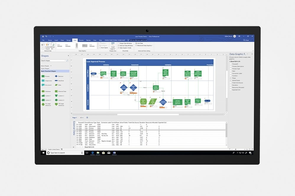 Microsoft Visio Standard 2019 - Licenza Digitale ESD per Windows, Product Key Originale, Reinstallabile