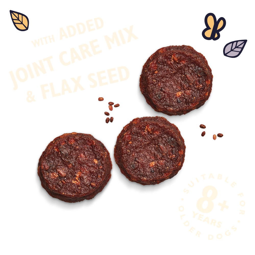 Lily's Kitchen Senior Turkey & Whitefish Bites Snack per Cani Anziani - 70 g, Senza Cereali e Glutine, Arricchito con Semi di Lino