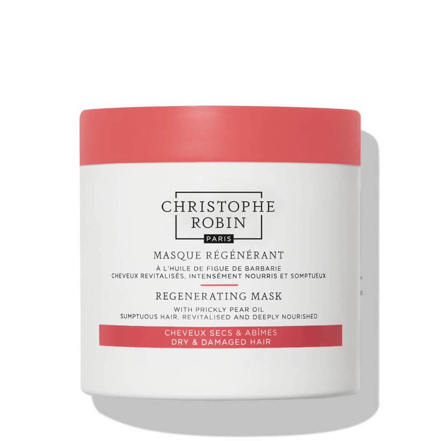 Christophe Robin Maschera Rigenerante con Olio di Fico d'India 250 ml per Capelli Secchi e Danneggiati