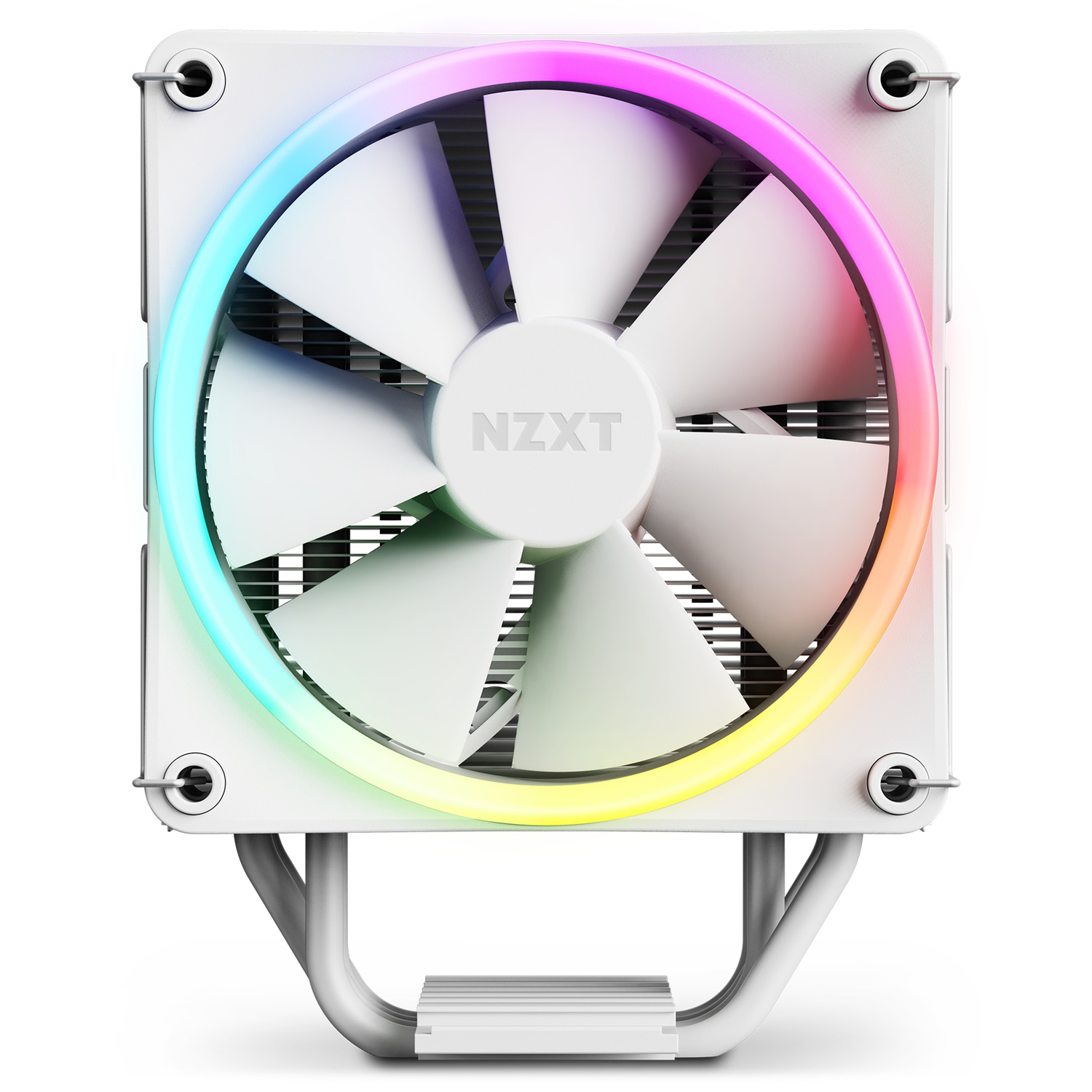 NZXT T120 RGB Dissipatore ad Aria per CPU 120mm Bianco - RC-TR120-W1, Compatibile con AMD e Intel, 4 Heatpipe in Rame, Cuscinetti Fluidodinamici