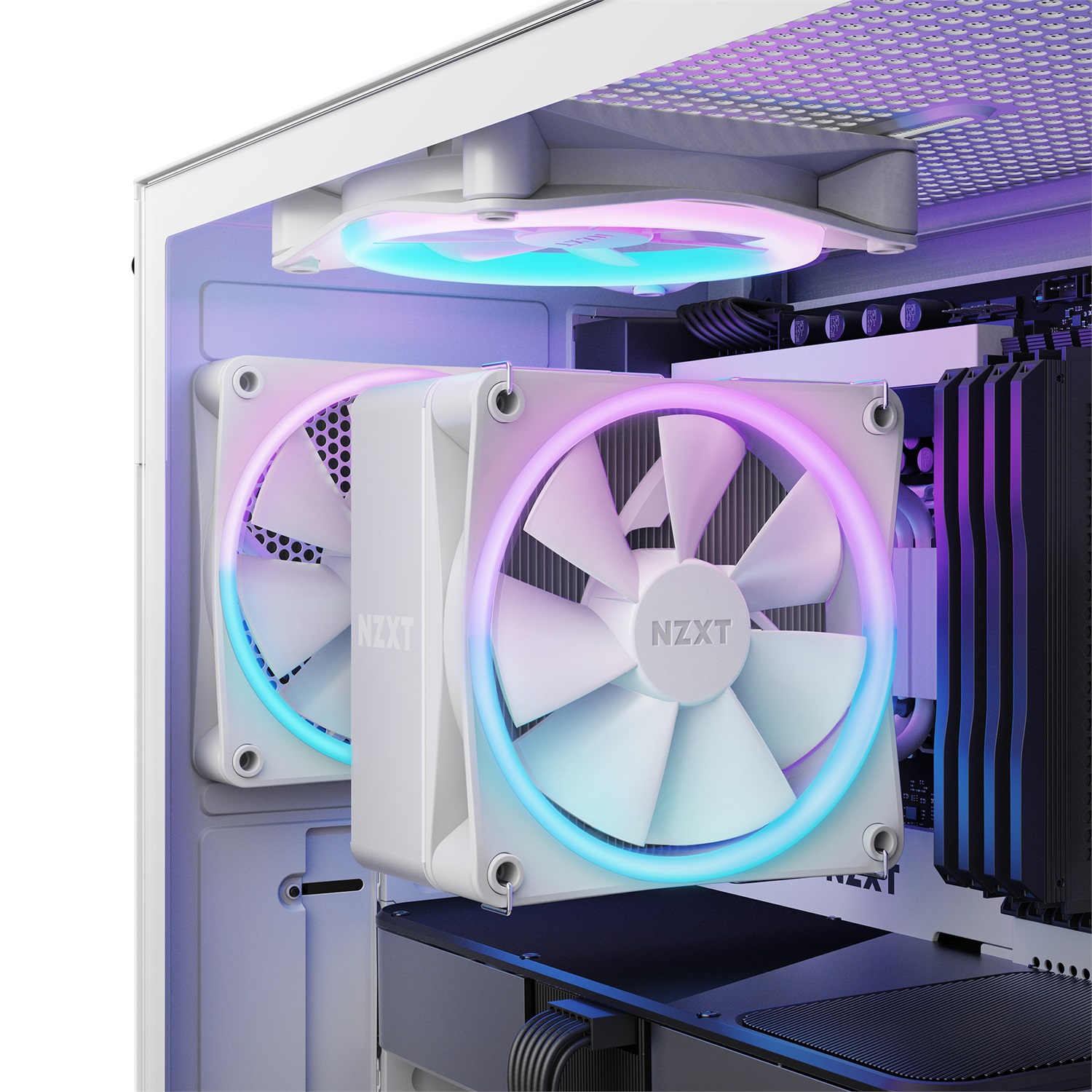 NZXT T120 RGB Dissipatore ad Aria per CPU 120mm Bianco - RC-TR120-W1, Compatibile con AMD e Intel, 4 Heatpipe in Rame, Cuscinetti Fluidodinamici