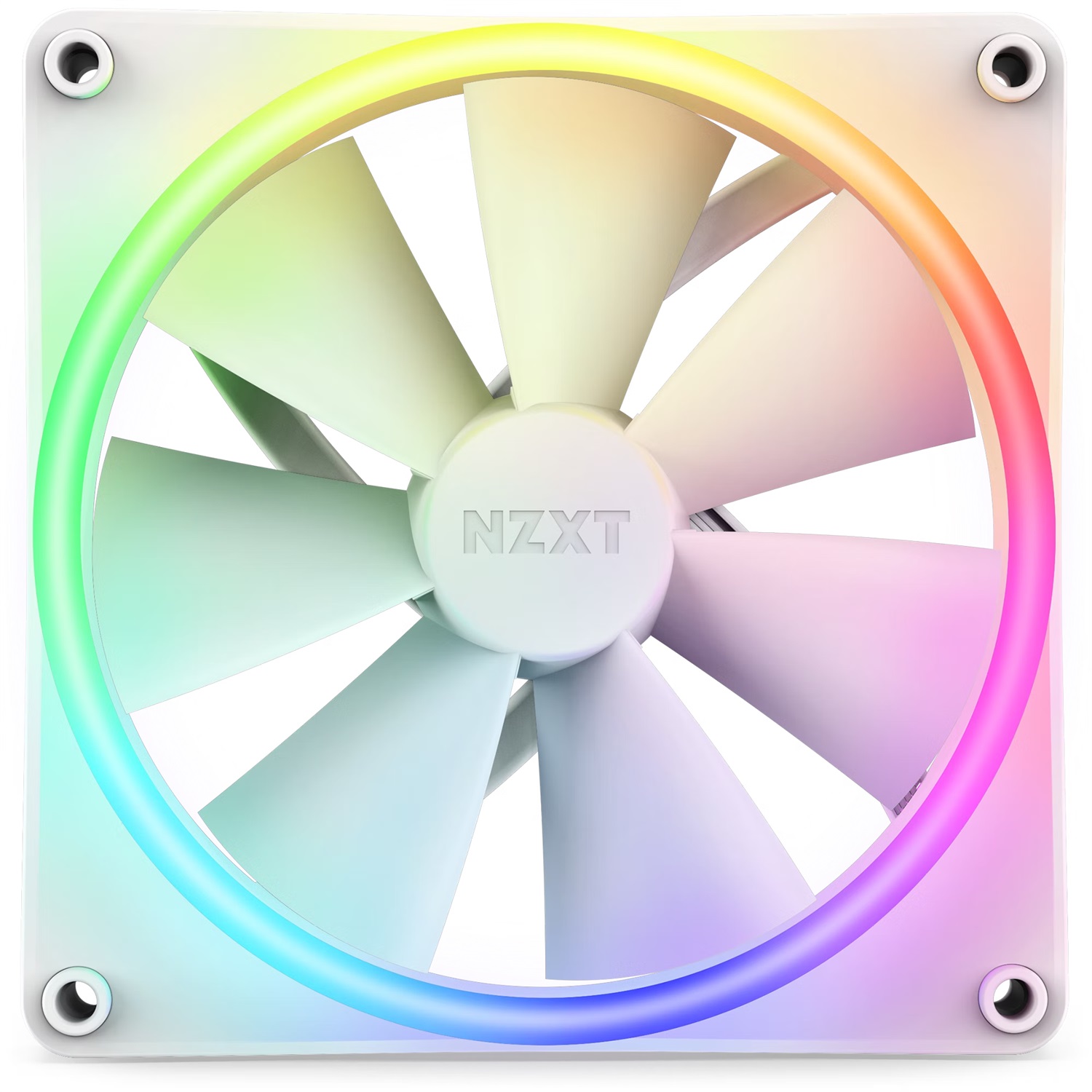 NZXT F120 RGB DUO Ventilatore 120 mm Bianco con Illuminazione RGB e Controllo PWM