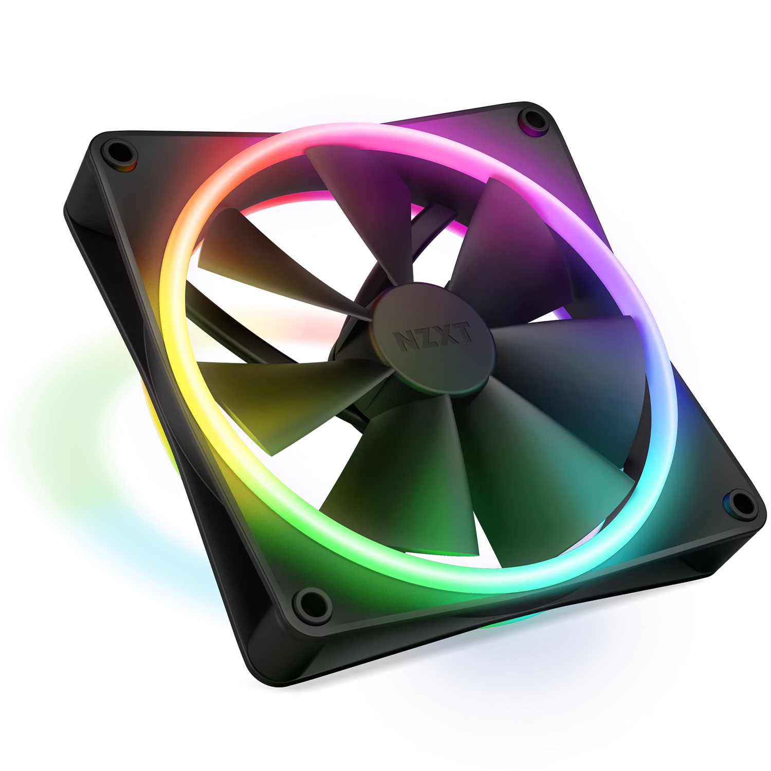 NZXT F140 RGB DUO Ventilatore 14 cm Nero - 20 LED RGB, Controllo PWM, Flusso d'aria 84,75 pdc/min