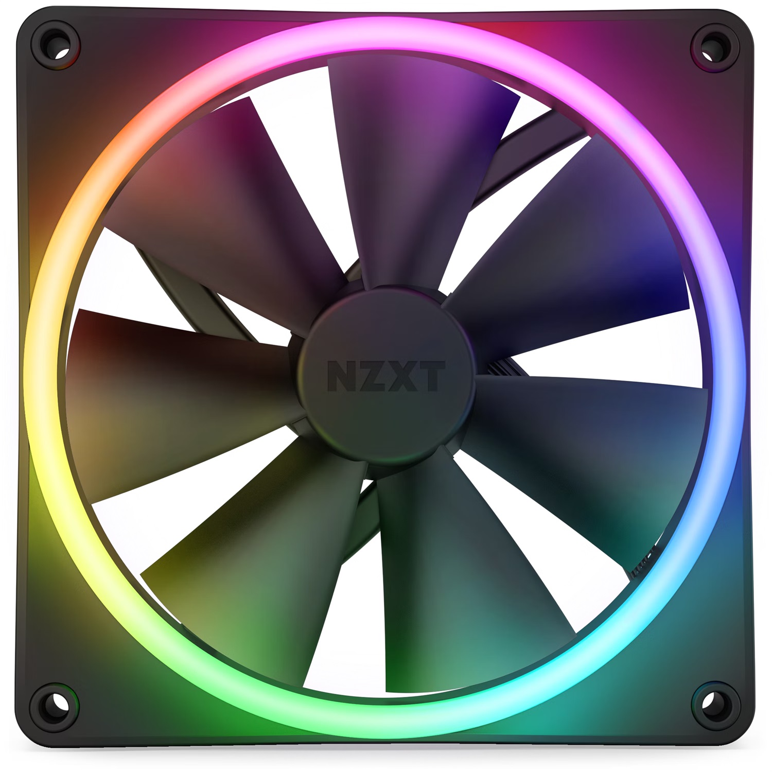 NZXT F140 RGB DUO Ventilatore 14 cm Nero - 20 LED RGB, Controllo PWM, Flusso d'aria 84,75 pdc/min