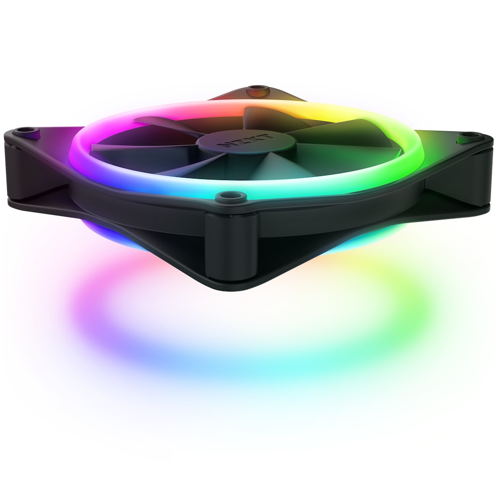NZXT F120 RGB DUO Triple Pack - Ventilatori RGB 120 mm con 20 LED indirizzabili, Flusso d'aria bilanciato, Cuscinetto fluido dinamico, Controllo PWM - Confezione da 3