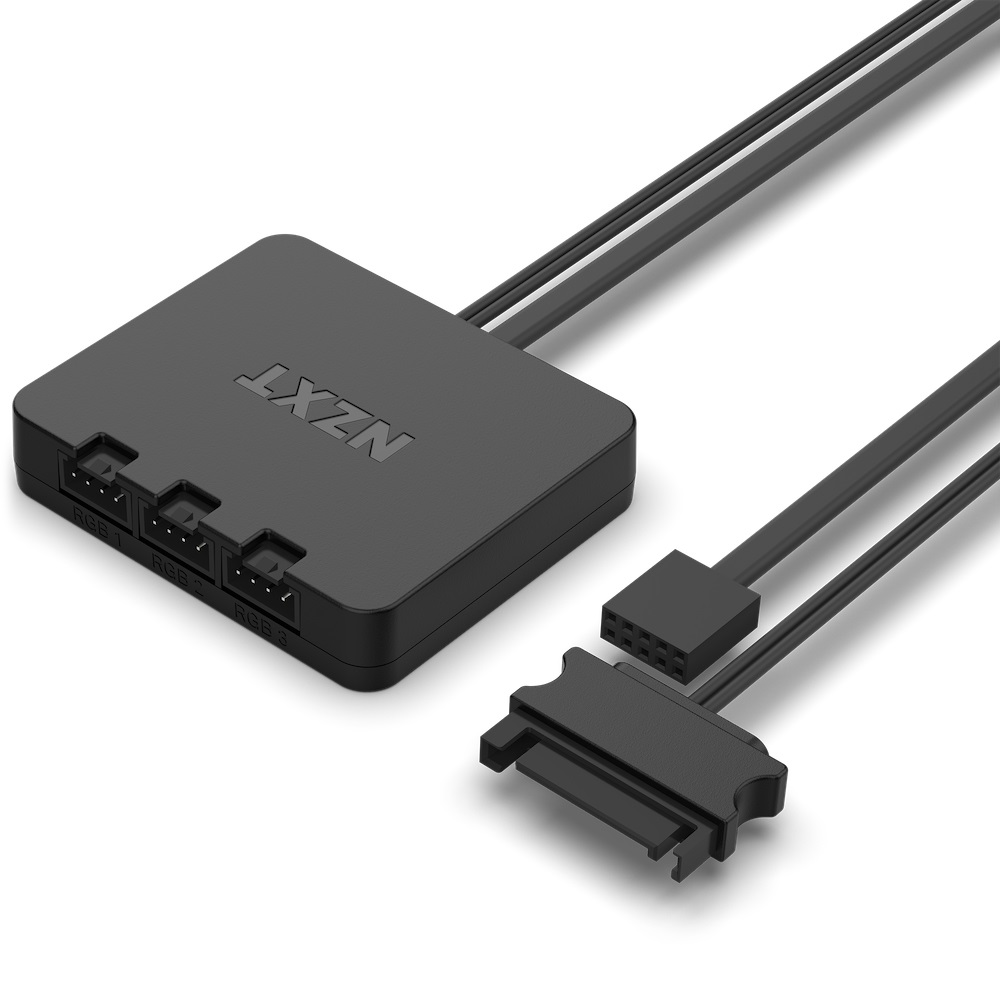 NZXT F120 RGB DUO Triple Pack - Ventilatori RGB 120 mm con 20 LED indirizzabili, Flusso d'aria bilanciato, Cuscinetto fluido dinamico, Controllo PWM - Confezione da 3