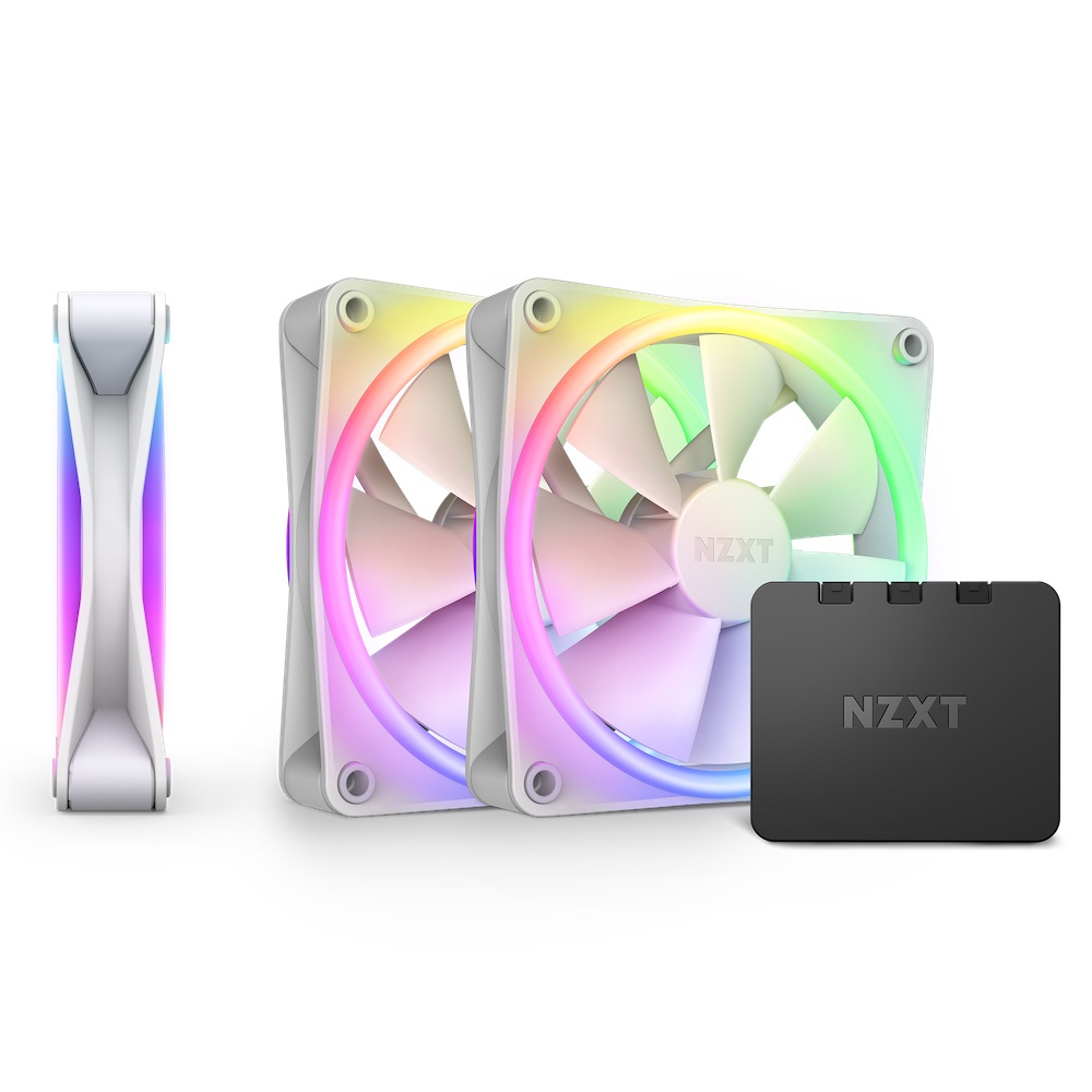 NZXT F120 RGB DUO Triple Pack - Ventilatore 12 cm Bianco con RGB-Controller, 3 pz