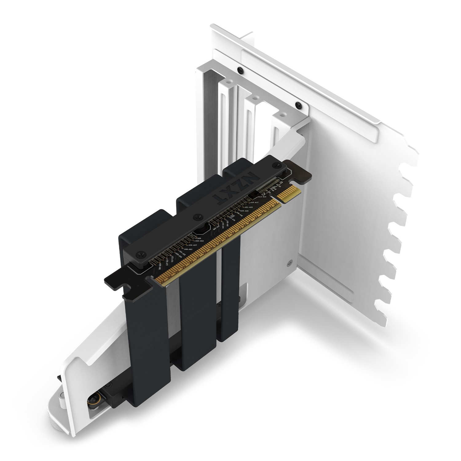 NZXT Kit di montaggio verticale per GPU AB-RH175-W1 - 175 mm - Bianco - Supporto in acciaio robusto con cavo riser PCIe 4.0x16