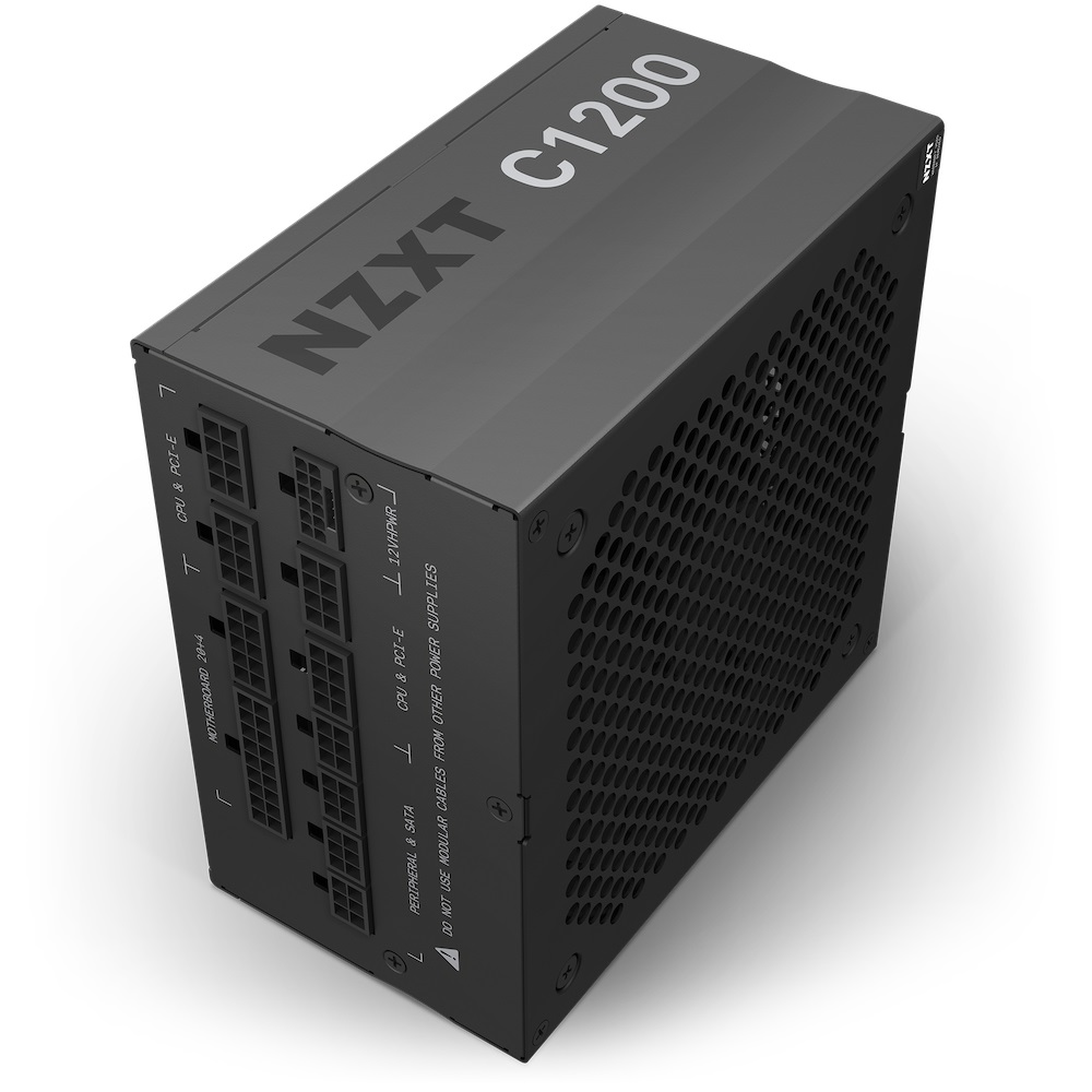 NZXT C1200 Gold Alimentatore ATX 1200W 80 Plus Gold Pienamente Modulare con Ventola FDB da 135mm - Nero