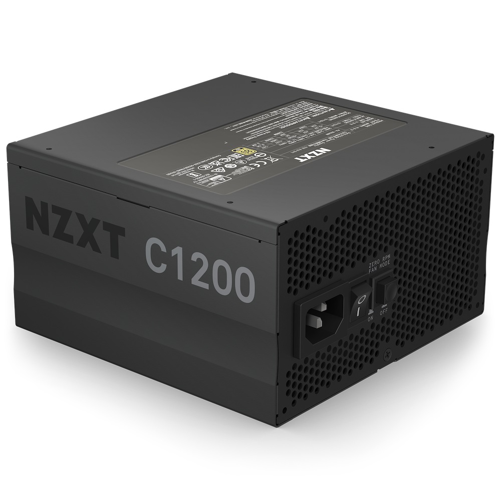 NZXT C1200 Gold Alimentatore ATX 1200W 80 Plus Gold Pienamente Modulare con Ventola FDB da 135mm - Nero