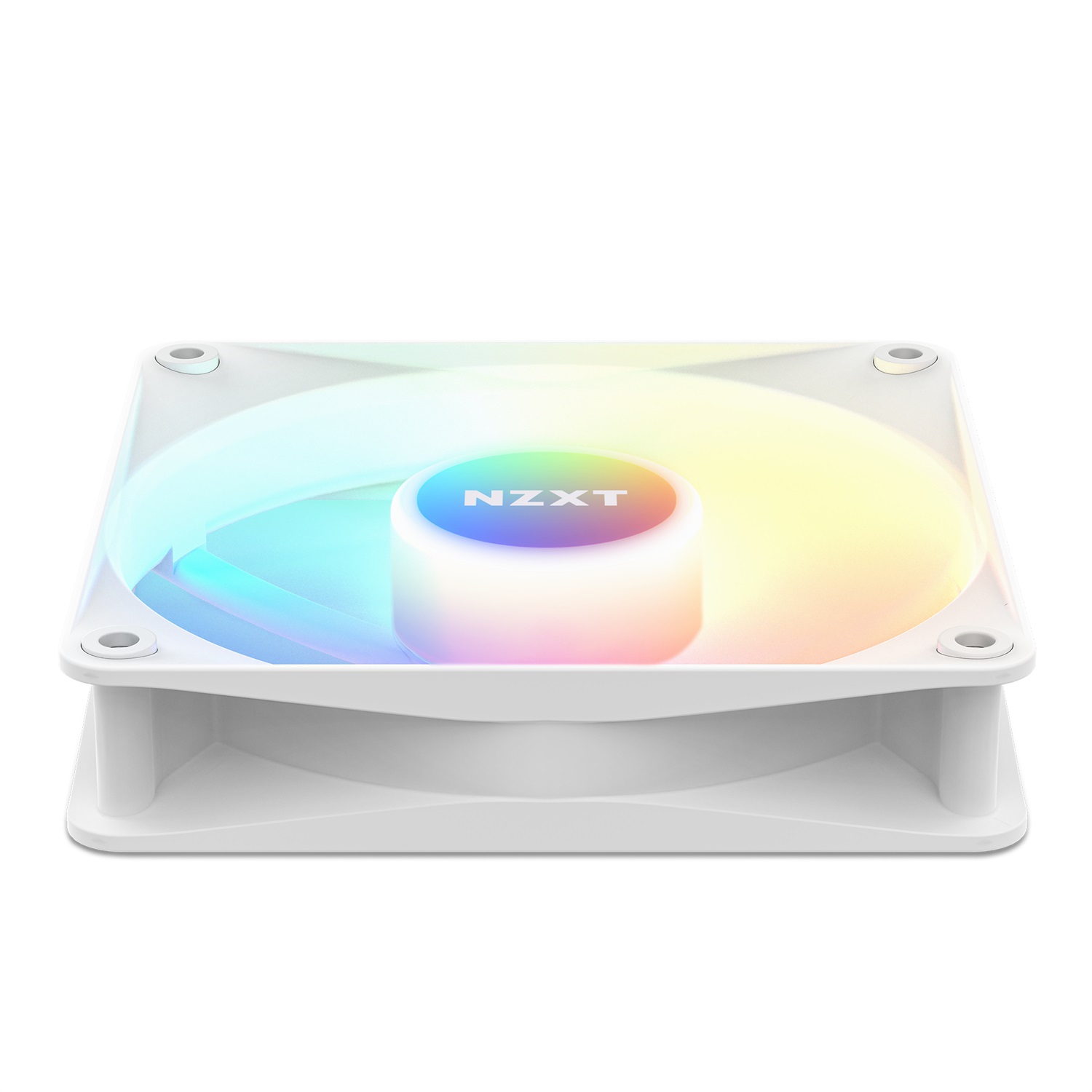 NZXT F120 RGB Core - Ventilatore 12 cm Bianco con 8 LED RGB, Controllo PWM e Cuscinetto Idrodinamico