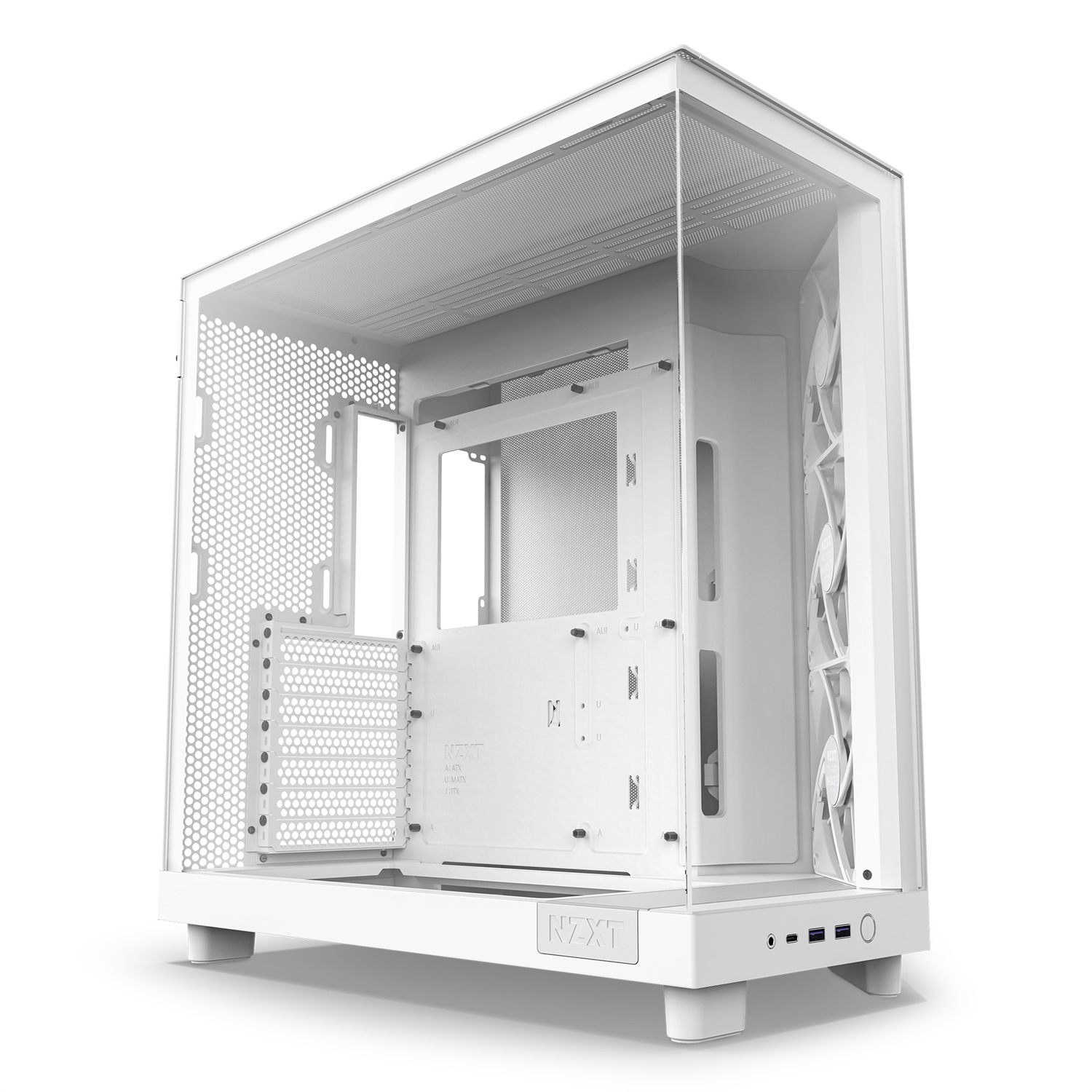 NZXT H6 Air Flow Midi Tower Bianco - Doppia Camera, Vetro Temperato, Compatibile ATX/Micro ATX/Mini-ITX