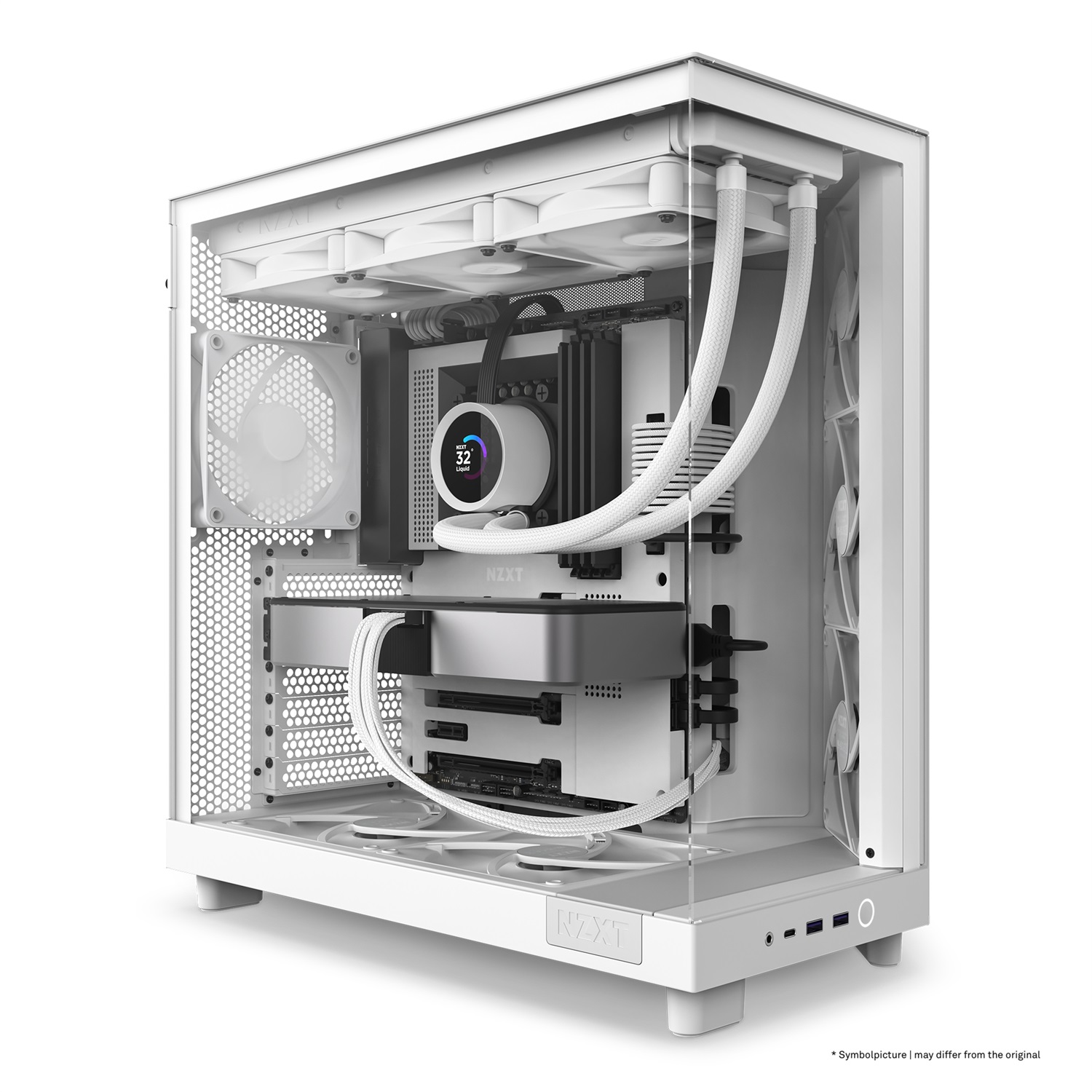 NZXT H6 Air Flow Midi Tower Bianco - Doppia Camera, Vetro Temperato, Compatibile ATX/Micro ATX/Mini-ITX