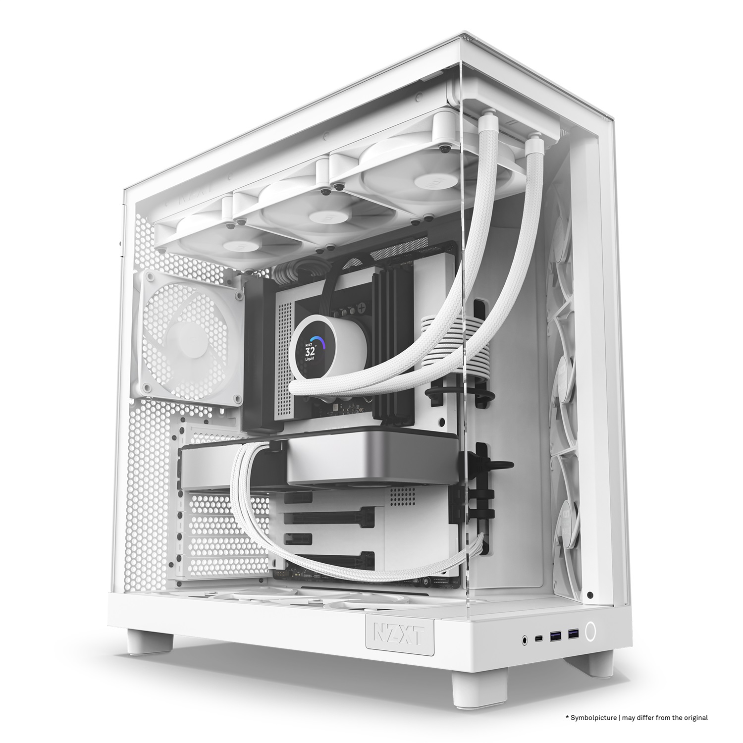 NZXT H6 Air Flow Midi Tower Bianco - Doppia Camera, Vetro Temperato, Compatibile ATX/Micro ATX/Mini-ITX