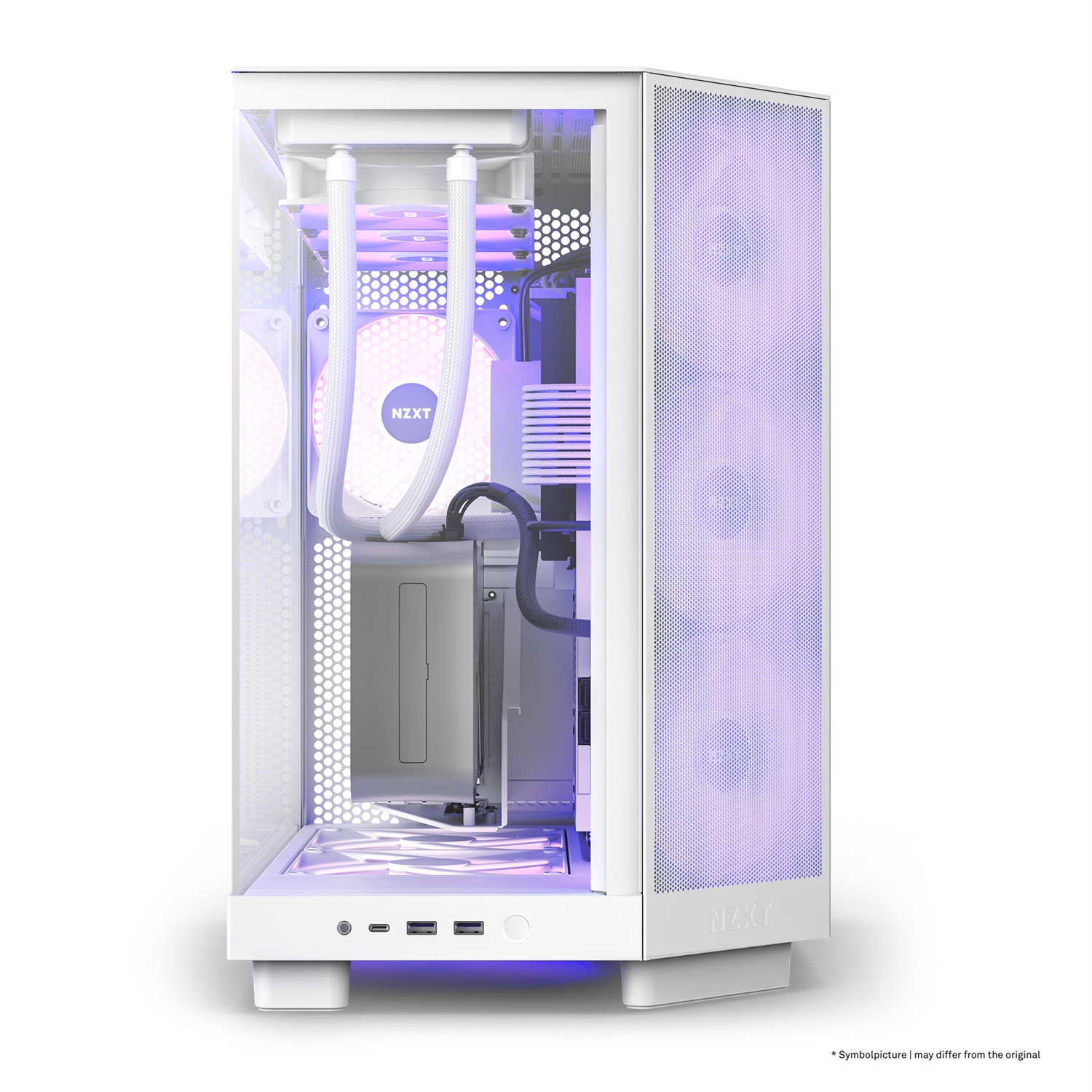 NZXT H6 Air Flow Midi Tower Bianco con Vetro Temperato e Ventole RGB