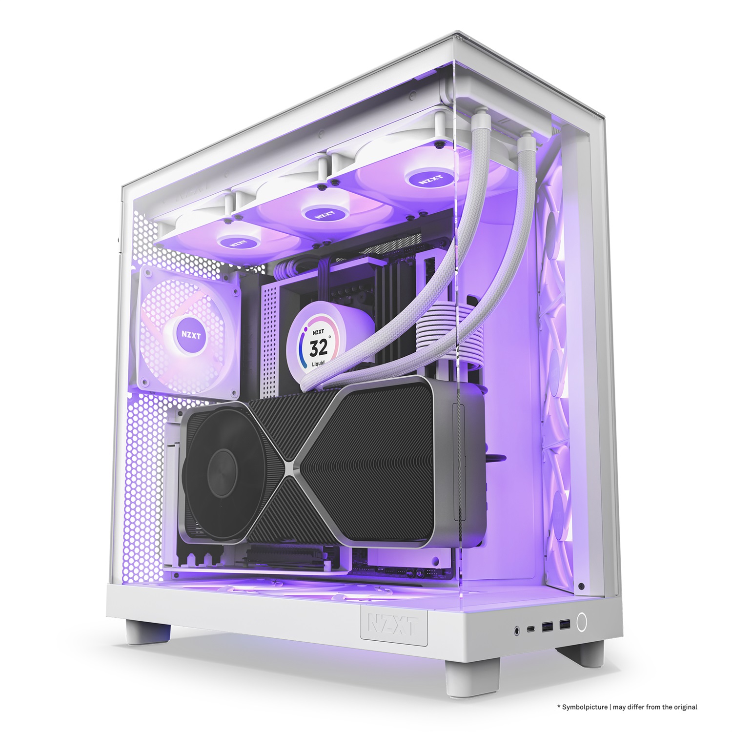NZXT H6 Air Flow Midi Tower Bianco con Vetro Temperato e Ventole RGB