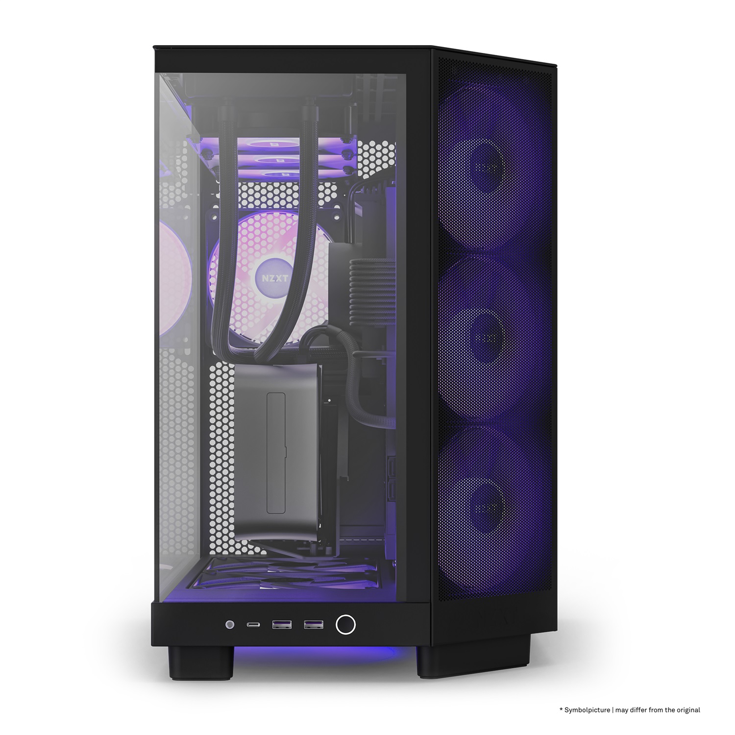 NZXT H6 Air Flow Midi Tower Nero - Case ATX con Vetro Temperato e Ventole RGB