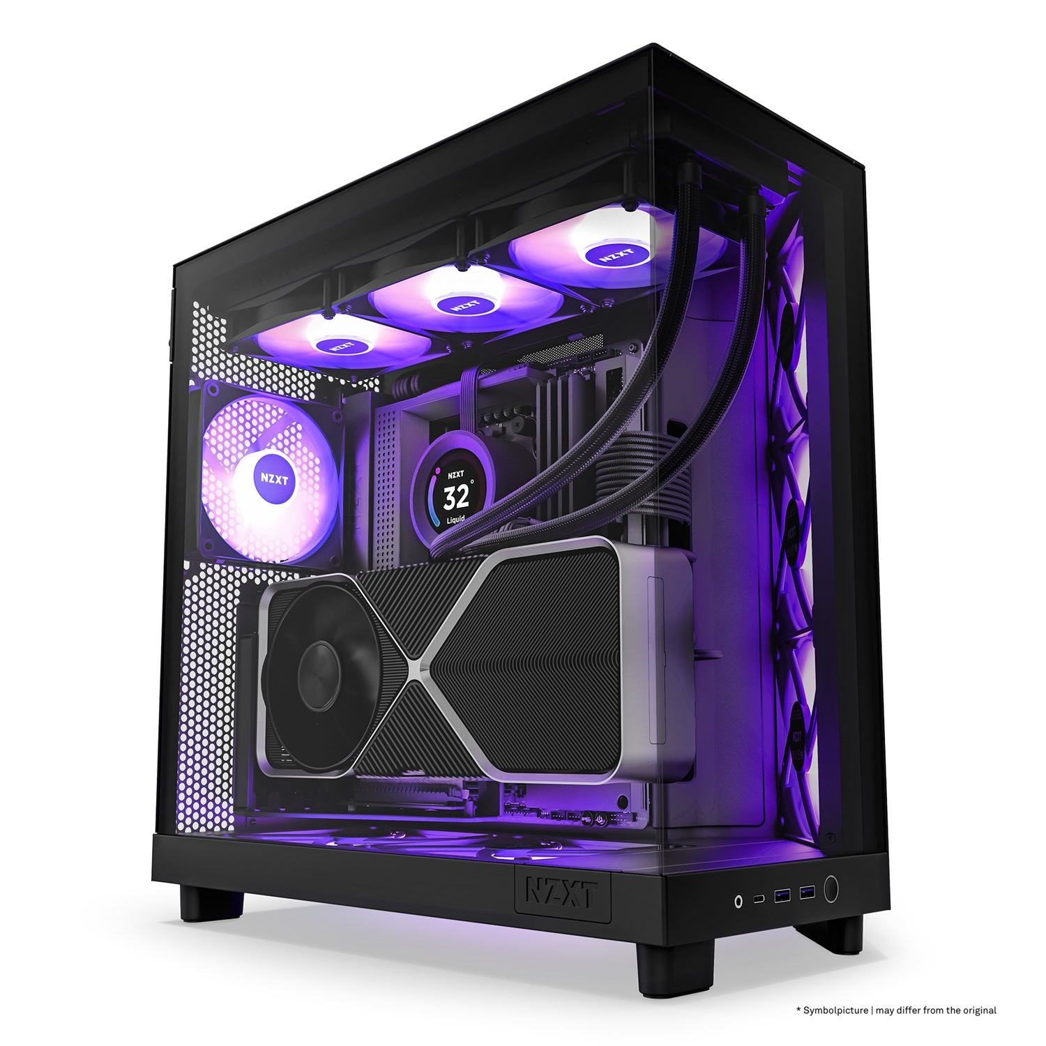 NZXT H6 Air Flow Midi Tower Nero - Case ATX con Vetro Temperato e Ventole RGB