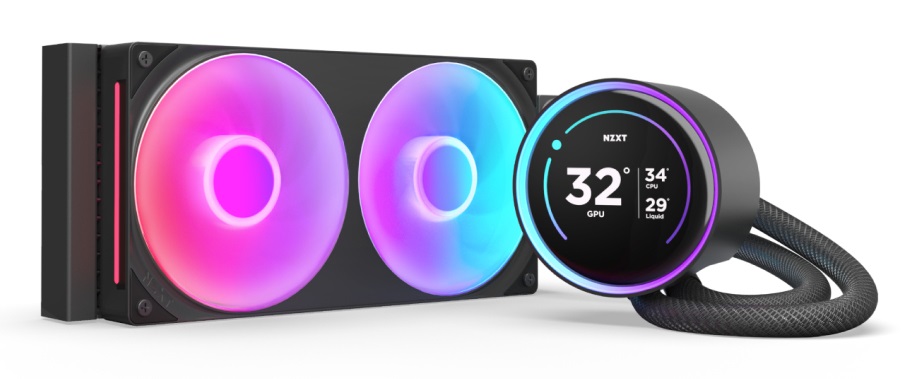 NZXT Kraken Elite 240 RGB - Raffreddatore a liquido AIO 240 mm con Ventola F240 RGB e LCD IPS personalizzabile - Nero