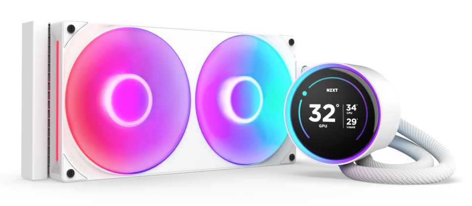 NZXT Kraken Elite 280 RGB - Raffreddatore di liquidi tutto in uno 14 cm, flusso d'aria 98,61 pdc/min, colore bianco