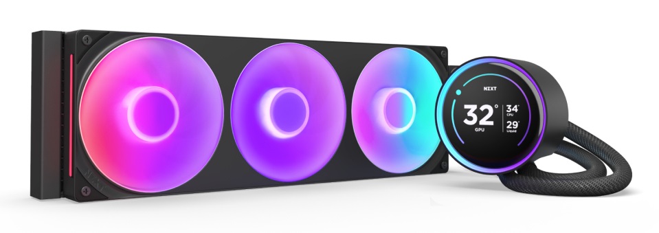 NZXT Kraken Elite 360 RGB - Raffreddatore a liquido AIO per CPU - Radiatore da 360 mm con Ventola F360 RGB e LCD IPS personalizzabile - Compatibile con Intel LGA 1700, 1200/115X, 1851 e AMD AM5, AM4 - Nero
