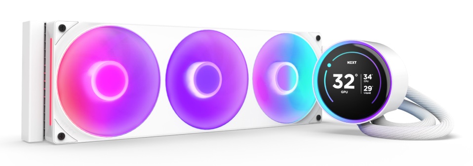 NZXT Kraken Elite 360 RGB - Raffreddatore a liquido AIO 360 mm con Ventola F360 RGB e Display IPS 2,72