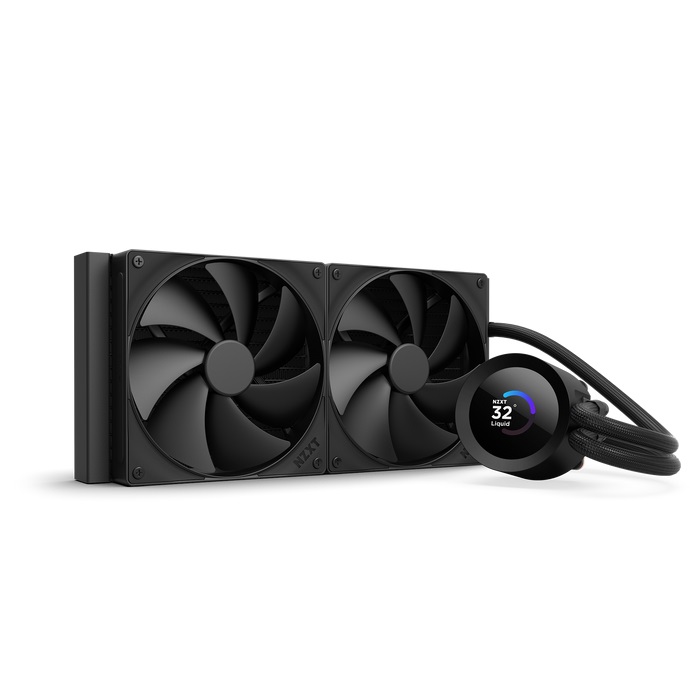NZXT Kraken Plus 280 - Dissipatore a liquido AIO per CPU 280mm con 2 ventole F140P e LCD personalizzabile - Compatibile con AMD AM5/AM4 e Intel LGA 1851/1700/1200/115X - Nero
