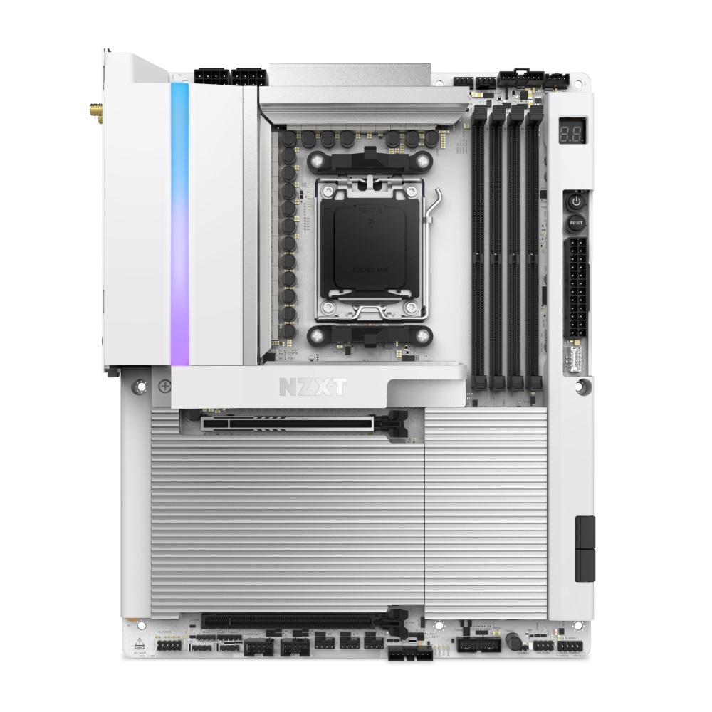 NZXT N9 X870E Scheda Madre ATX - AMD X870E Socket AM5 per Ryzen 9000/8000/7000, DDR5, 4x M.2, PCIe 5.0, 5GbE, USB 4