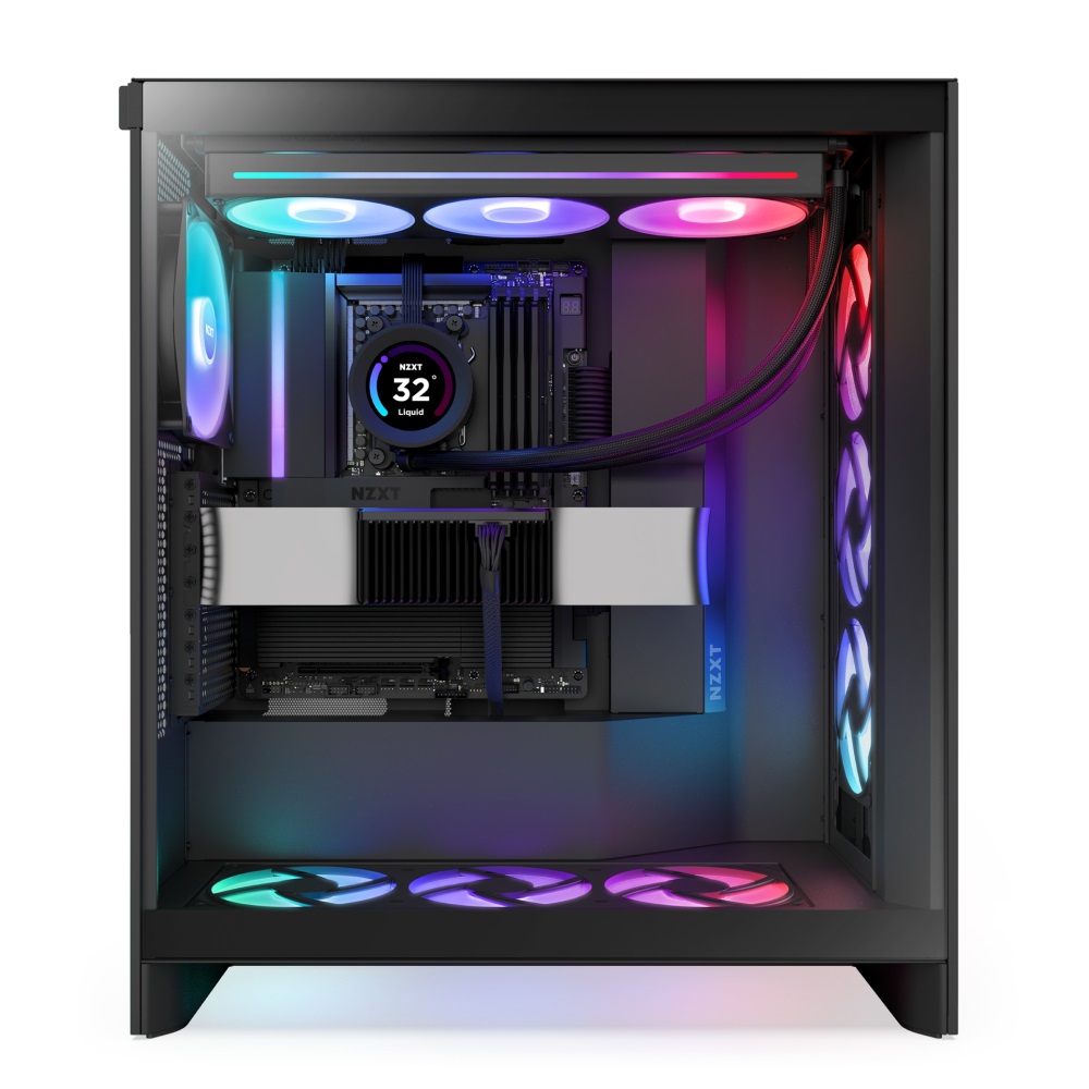 NZXT N9 X870E Scheda Madre Gaming - AMD X870E AM5 ATX per Ryzen 9000/8000/7000, DDR5, 4x M.2, PCIe 5.0, 5GbE, USB 4, Copertura in Metallo Completo, Lacci a Rilascio Rapido - Nero
