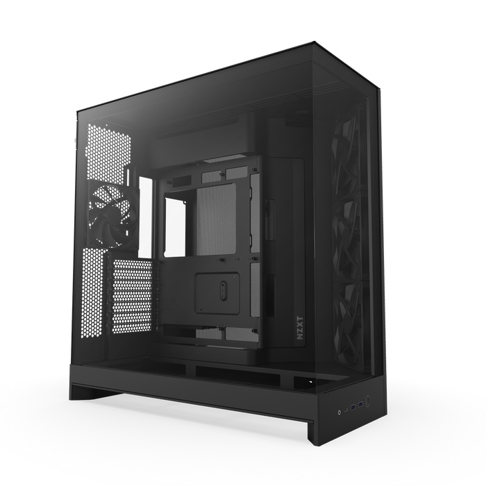 NZXT H9 Flow Midi Tower Nero - Case ATX 77L con Design a Doppia Camera e Ottimizzazione del Flusso d'Aria