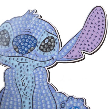 Craft Buddy Kit Diamond Painting Originale - Stitch, Collezione Disney Lilo & Stitch con Diamanti in Resina Brillante e Supporto in Legno, 11cm
