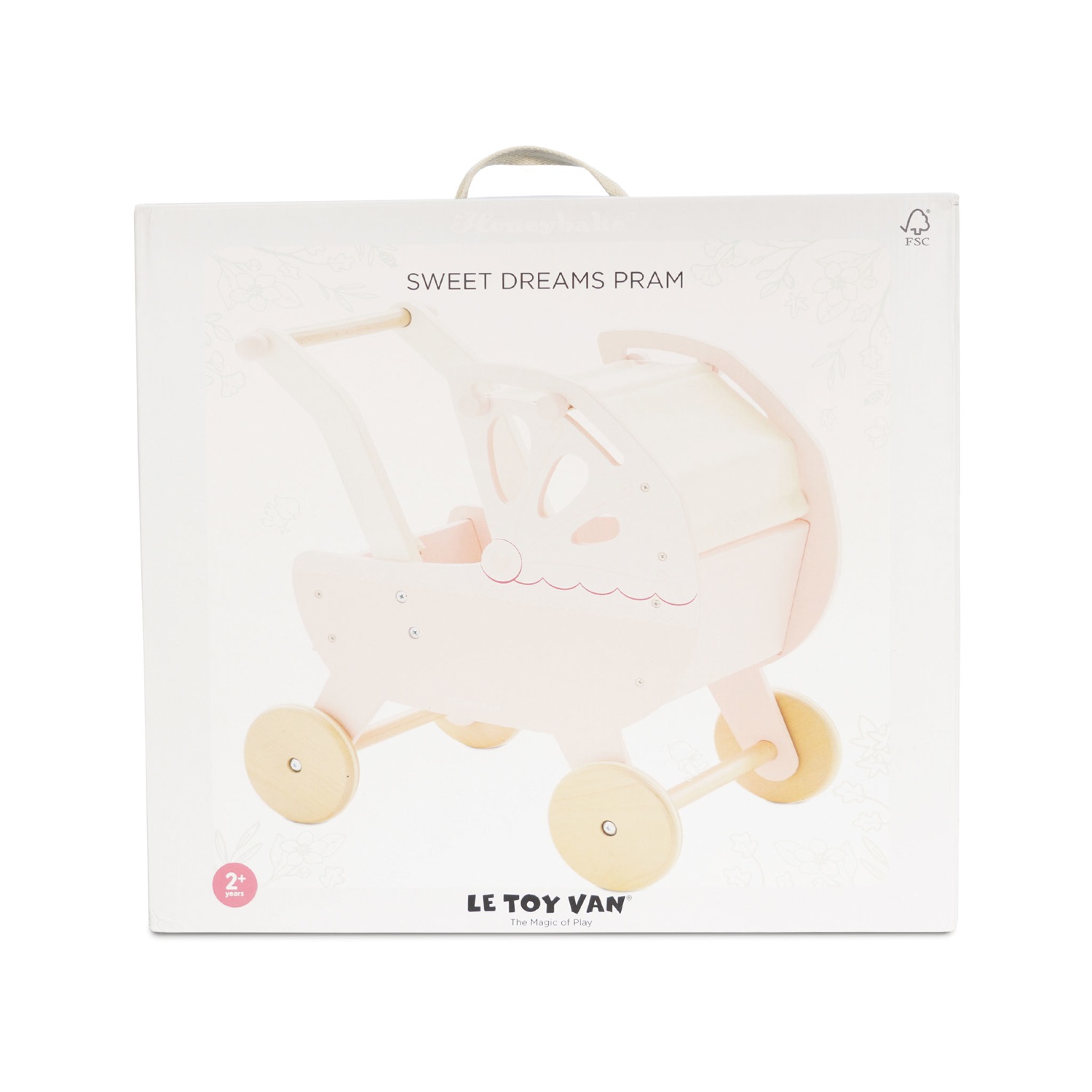 Le Toy Van Carrozzina per Bambole Sweet Dreams - Design Tradizionale con Dettagli Eleganti e Materasso Morbido