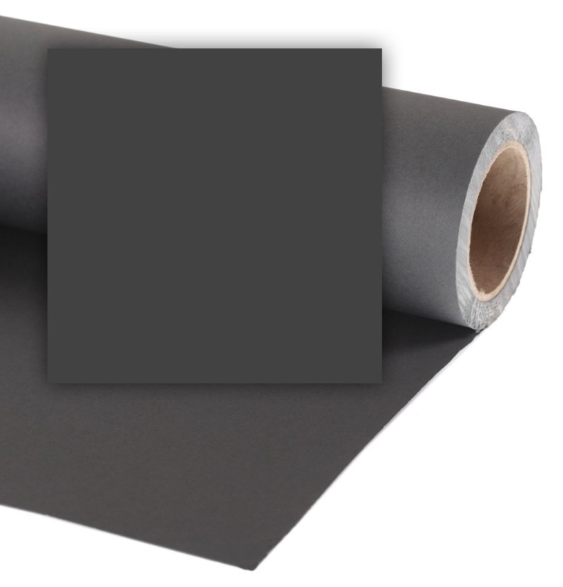Colorama Fondale Fotografico in Carta Nero 2,72m x 11m - Ideale per Studi Professionali