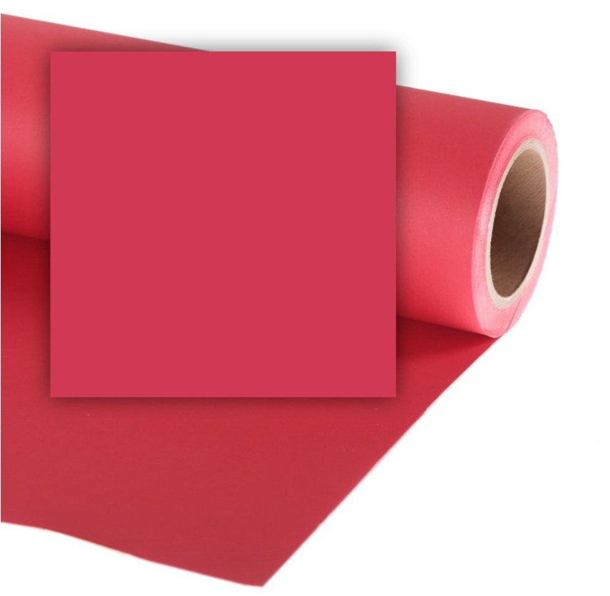 Colorama Fondale Fotografico in Carta Rosso Cherry 2,72m x 11m - Ideale per Studi Professionali