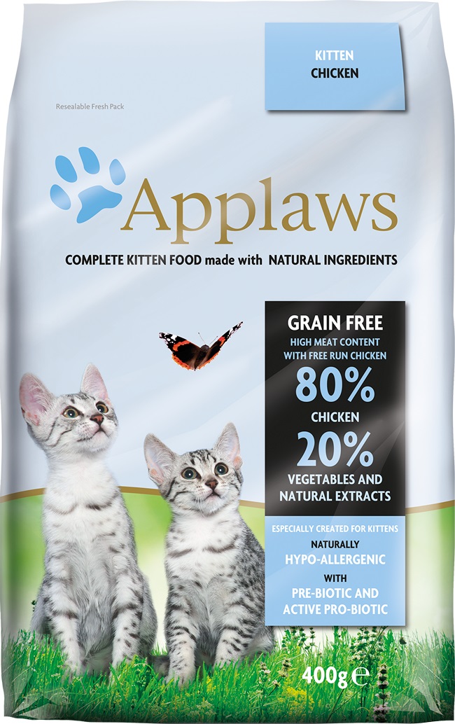 Applaws Kitten Cibo Secco per Gattini 2 kg - Pollo Naturale, Senza Cereali, 80% Carne