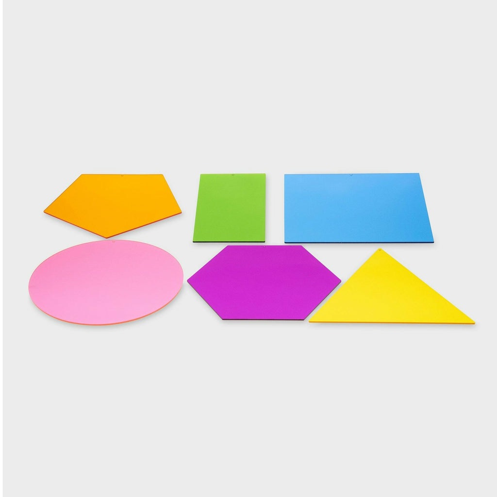 TickiT Forme Geometriche in Acrilico e Plastica Traslucente - Confezione da 6 Pezzi