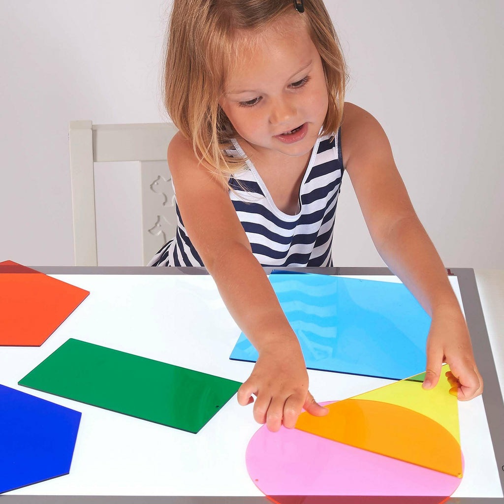 TickiT Forme Geometriche in Acrilico e Plastica Traslucente - Confezione da 6 Pezzi