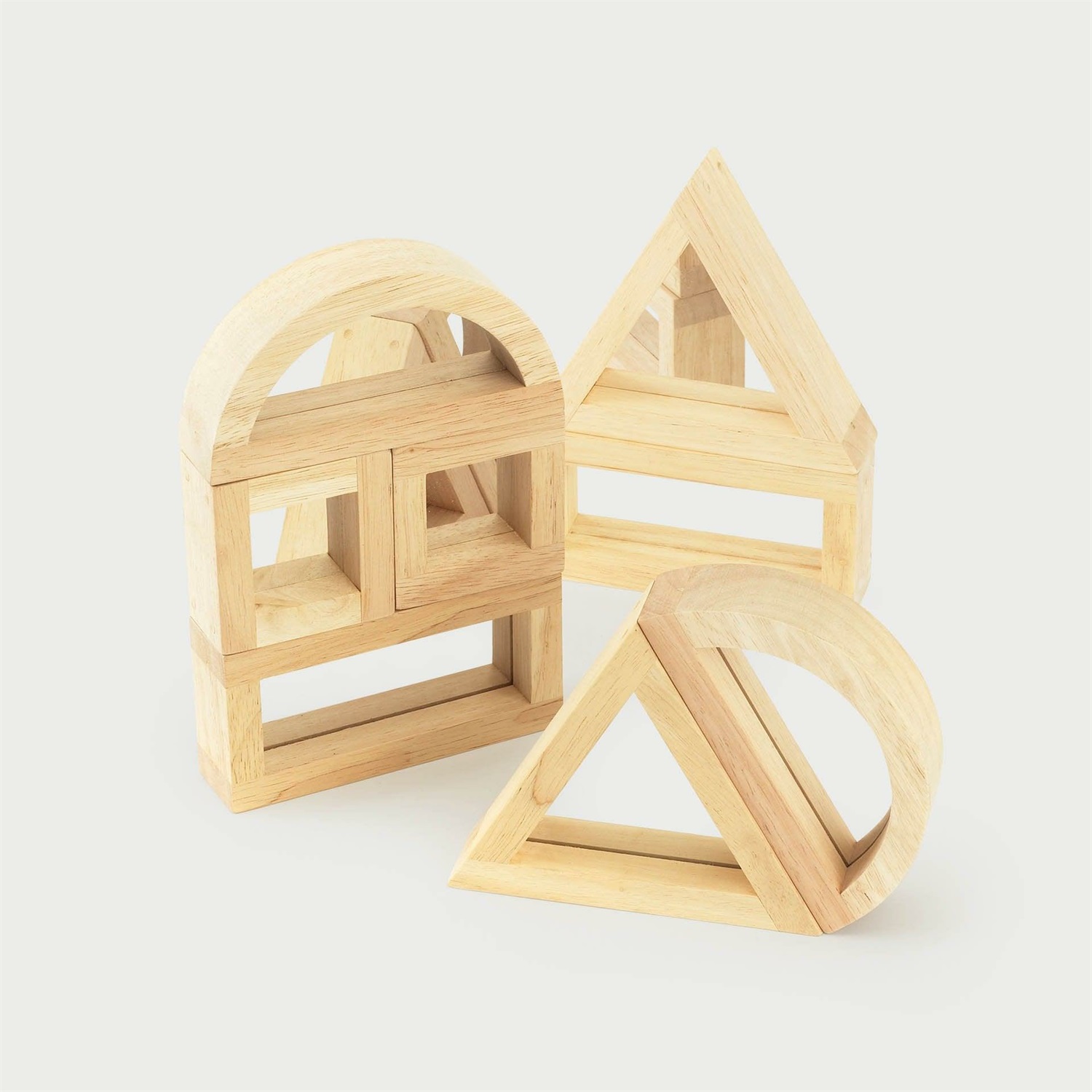 TickiT Blocchi da Costruzione in Legno con Specchio - Set di 8 Pezzi per Stimolare Creatività e Esplorazione nei Bambini