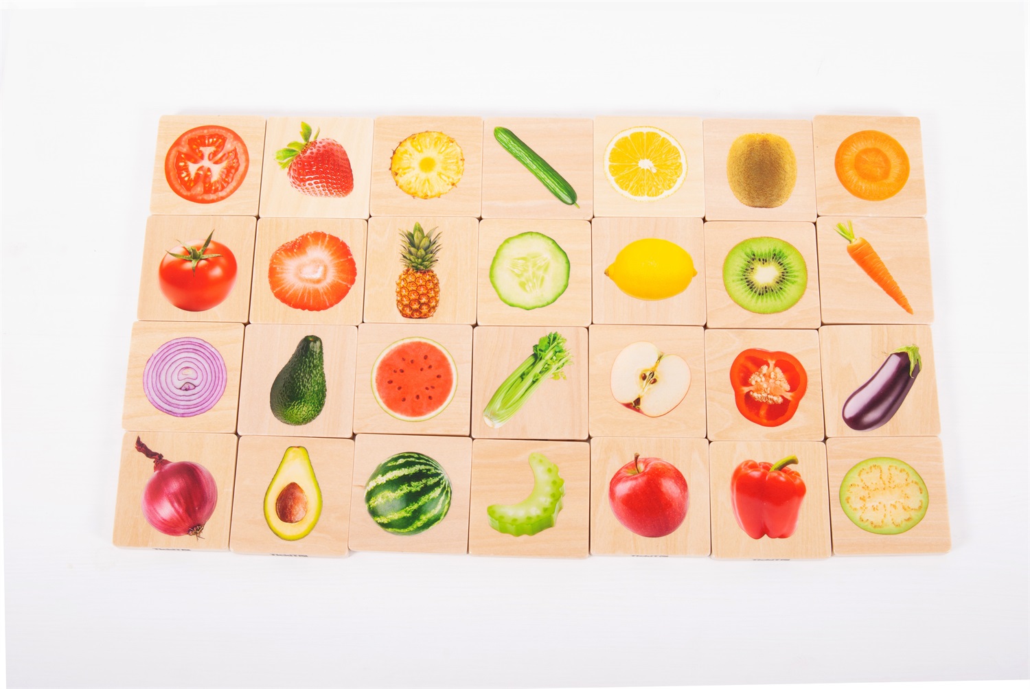 TickiT Gioco Educativo in Legno - Abbinamenti di Frutta e Verdura per Bambini
