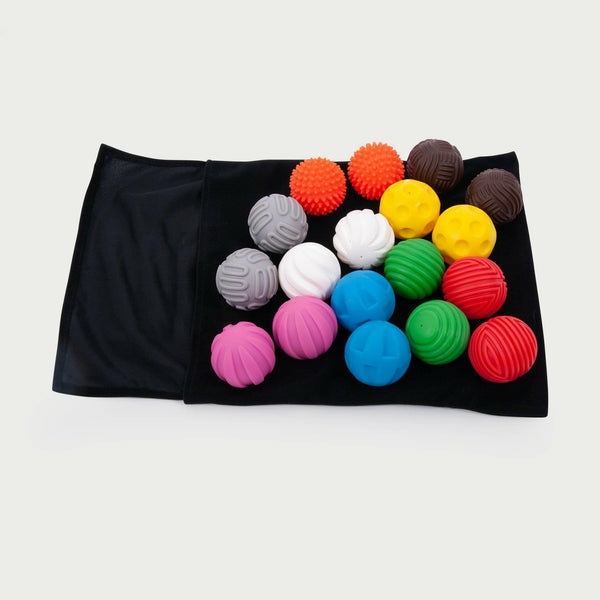 TickiT Palline delle Scoperte Sensoriali - Set di 18 Palline Tattile per lo Sviluppo dei Sensi nei Bambini
