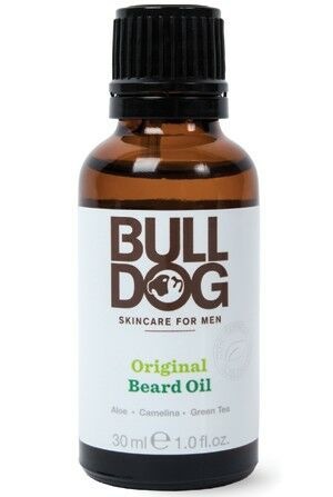 BULLDOG Original Olio per Barba 30 ml - Contiene Aloe Vera, Olio di Camelina e Tè Verde per Ammorbidire e Idratare