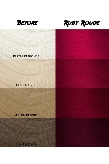 CRAZY COLOR Ruby Rouge Colore per Capelli Semi-Permanente 100 ml - Senza Ammoniaca, Pronto all'Uso, Vegano