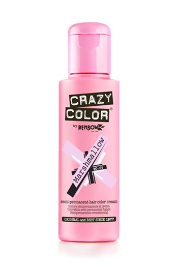 Crazy Color Marshmallow 100 ml - Colorazione Semipermanente Rosa Intenso Senza Ammoniaca, Pronto all'Uso, Vegan