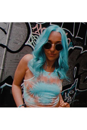 Crazy Color Bubblegum Blue - Colore per Capelli Semi Permanente 100 ml, Pronto all'Uso, Senza PPD e Ammoniaca, Vegano