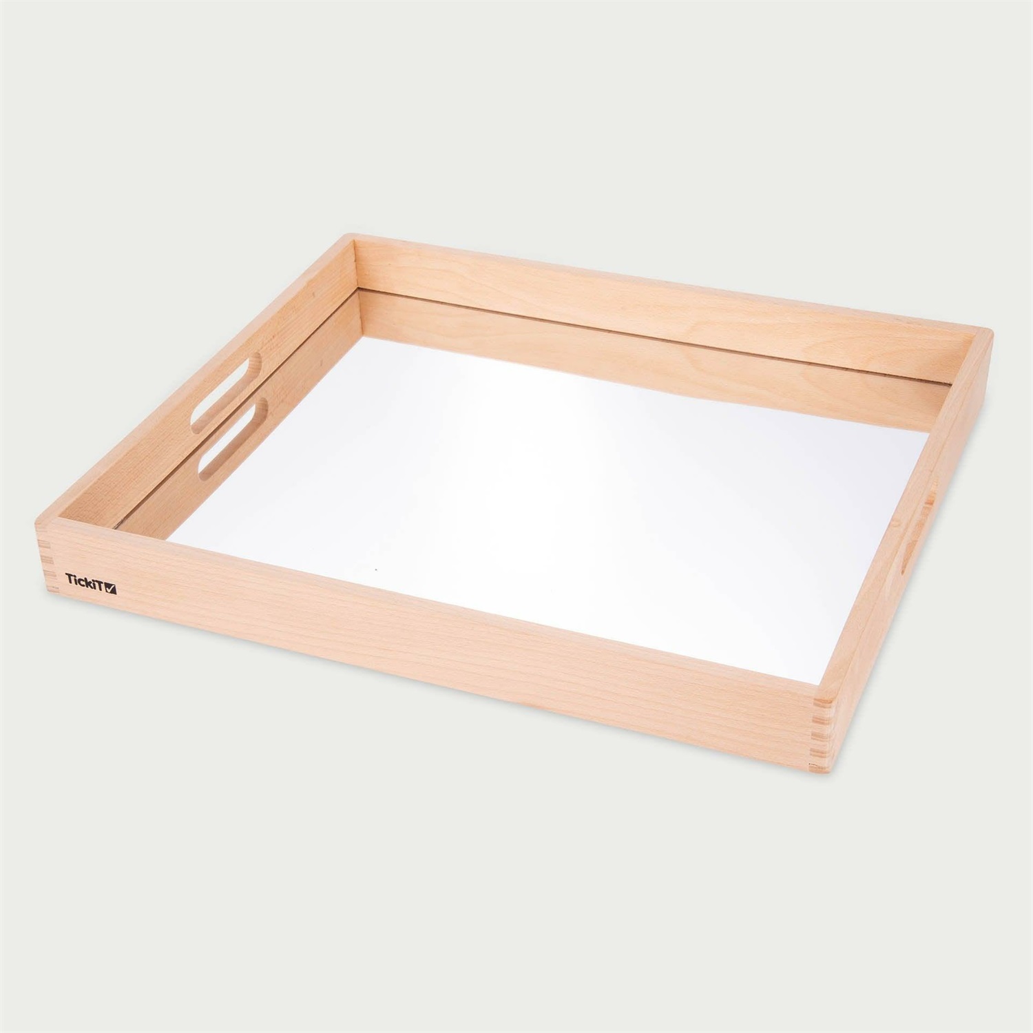 TickiT Vassoio Specchio in Legno di Faggio - Stimola l'Apprendimento e la Creatività dei Bambini